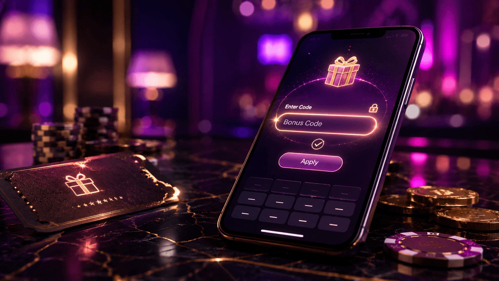 PlayLive promo code entry on mobile